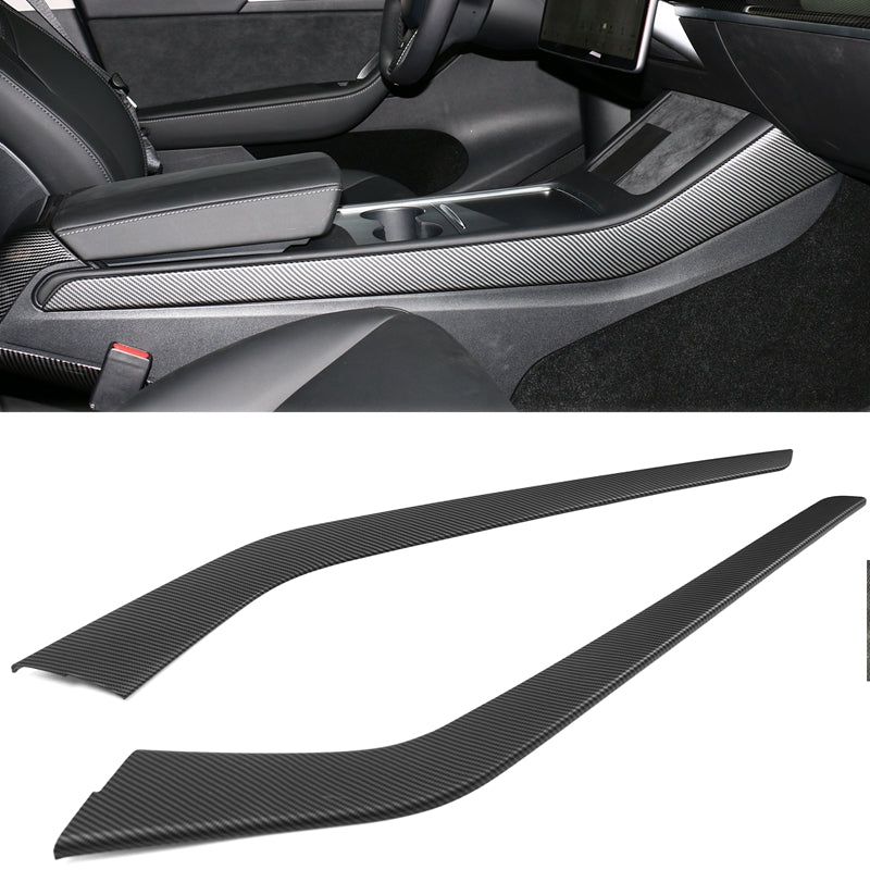 Matte Carbon Fiber Center Control Side Panels for Tesla 3 Y 2021-2023 ABS
