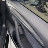 2021-2023 Tesla 3 23 Y Matte Carbon Fiber Center Front Door Panel ABS