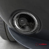 2015-2023 Dodge Challenger Fog Light Trim Real Carbon Fiber Covers