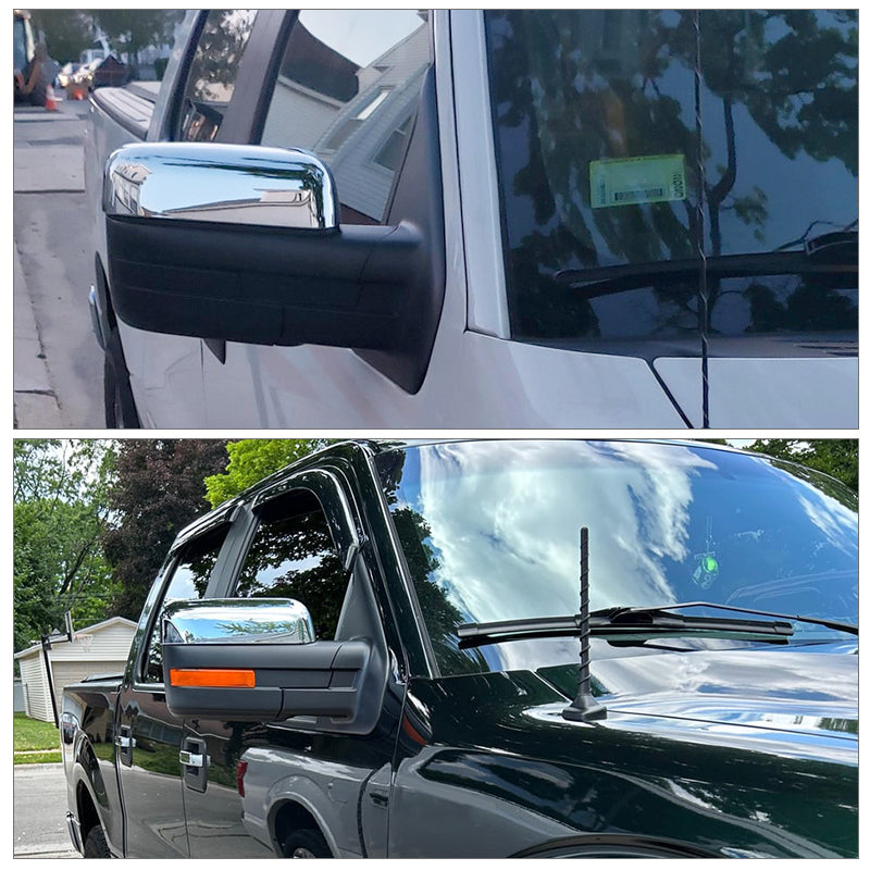 2009-2014 Ford F-150 Chrome Add-on Rear View Side Mirror Covers ABS