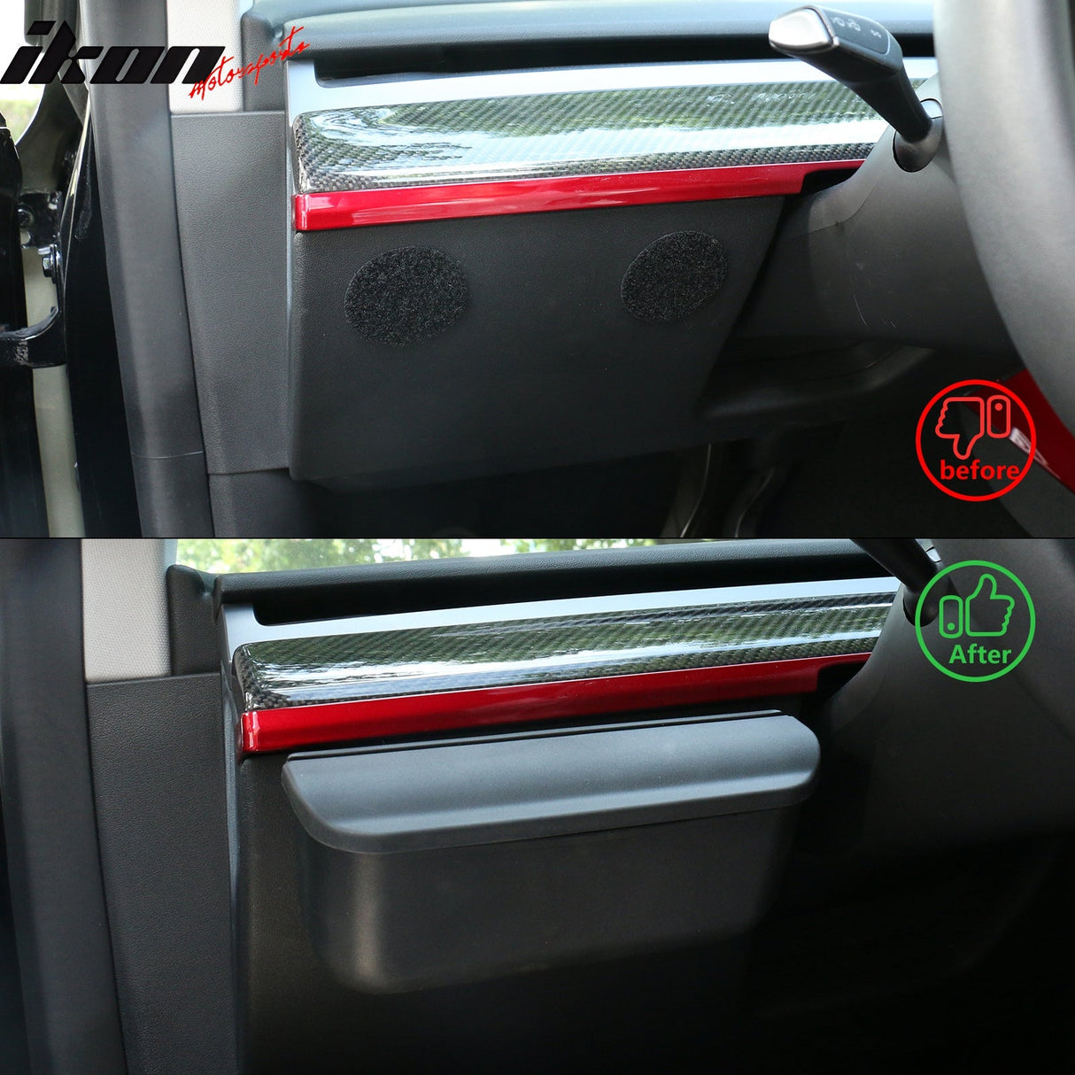 2017-2023 Tesla 3 & 20-23 Y Black Sunglasses Holder Storage Box TPE