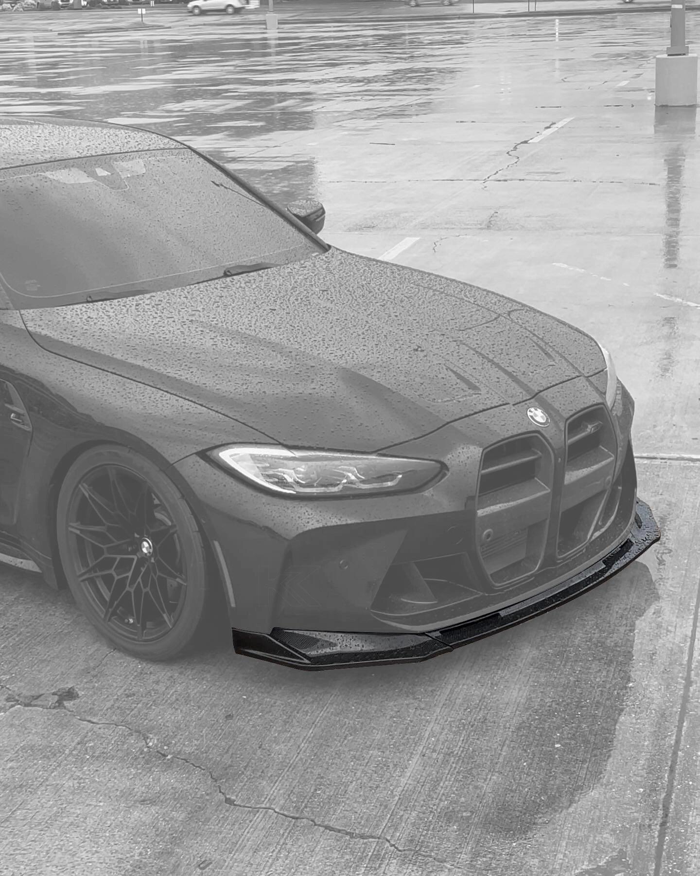 BMW 3 Series M3 M4 G80 G82 V Style Carbon Fiber Front Lip (2019 +) - K2 Industries