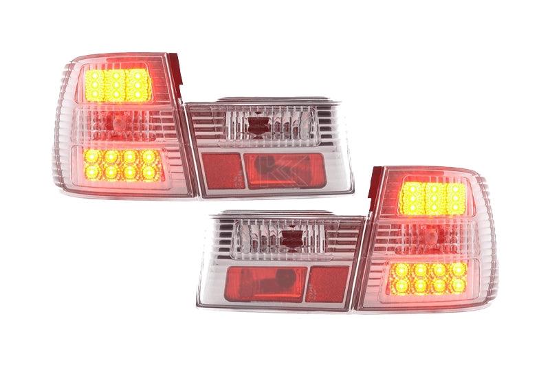 BMW 5-series E34 Chrome Clear LED Taillights Set (1988-1994) - K2 Industries