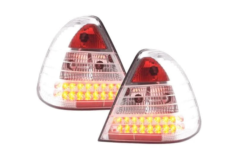 Mercedes Benz C-Class (202) Chrome Clear LED Taillights Set (1996