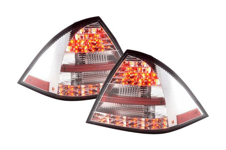 Mercedes W203 Chrome Clear LED Tail Lights (2001-2004) - K2 Industries