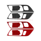 Real Carbon Fiber Interior Door Handle Trim Overlay for 2024+ Ford Mustang