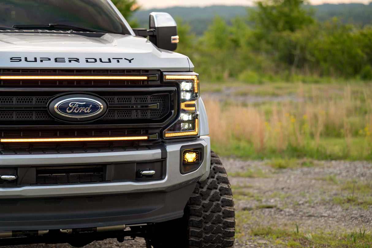 XBG LED Grille: Ford Super Duty (20-22 / Black / Amber DRL)