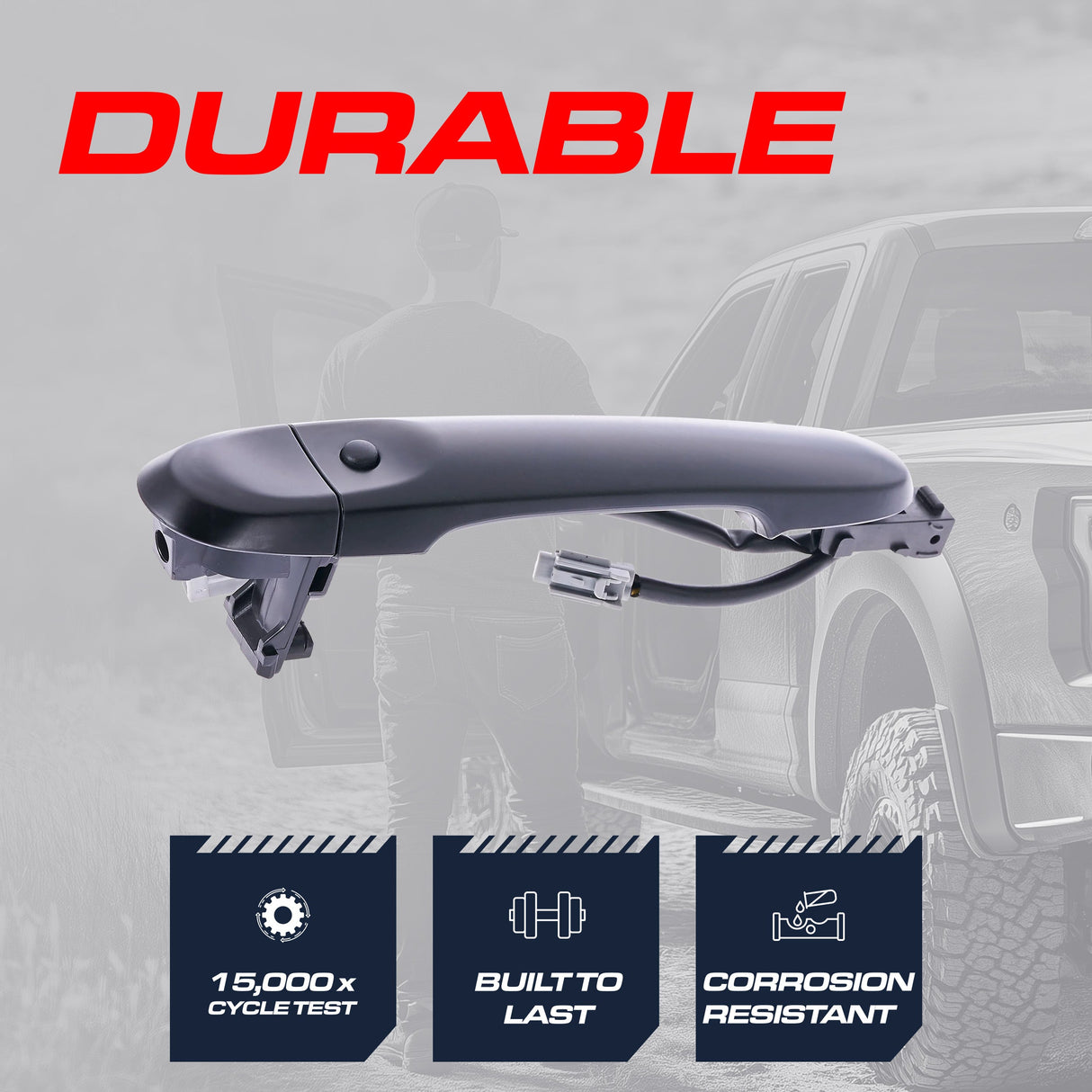 Exterior Door Handle Black Primed Replacement for Nissan Cube (09-14), Juke (11-17), Versa (14-24) OE Part # 80640-1FA5B | Front Right Passenger Side w/o Keyhole Cover