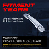 Exterior Door Handle Chrome Replacement for Nissan Maxima (2016-2024), Murano (2015-2024) OE Part # 80640-4RA0B, 80640-4RA0A | Front Left Driver Side w/ Keyhole Cover