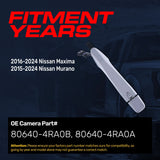 Exterior Door Handle Chrome Replacement for Nissan Maxima (2016-2024), Murano (2015-2024) OE Part # 80640-4RA0B, 80640-4RA0A | Front Right Passenger Side w/o Keyhole Cover