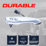 Exterior Door Handle Chrome Replacement for Nissan Murano (2015-2024), Rogue (2014-2024) OE Part # 80640-4BA1C, 80640-4BA0B | Front Left Driver Side w/ Keyhole