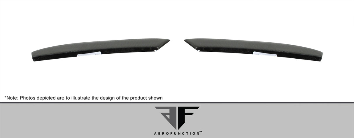 2011-2016 BMW 5 Series F10 4DR Carbon AF-3 Rear Add Ons Spat Extensions ( CFP ) - 2 Piece (S)