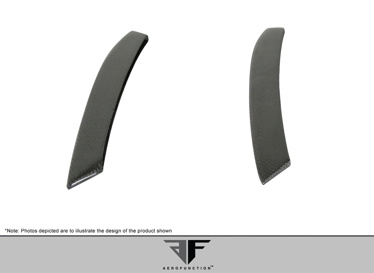 2011-2016 BMW 5 Series F10 4DR Carbon AF-3 Rear Add Ons Spat Extensions ( CFP ) - 2 Piece (S)