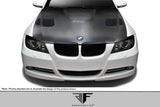 2006-2008 BMW 3 Series E90 4DR Carbon AF-1 Hood ( CFP ) - 1 Piece
