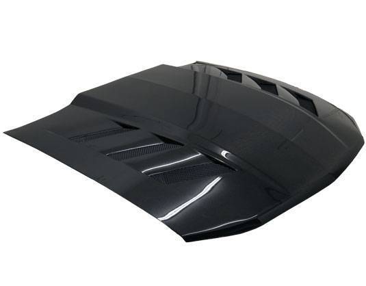 2010-2012 Ford Mustang 2 doors AMS Style Carbon Fiber Black Hood
