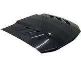 2010-2012 Ford Mustang 2 doors AMS Style Carbon Fiber Black Hood