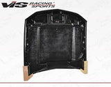 2010-2012 Ford Mustang 2 doors Cowl Induction Style Carbon Fiber Black Hood