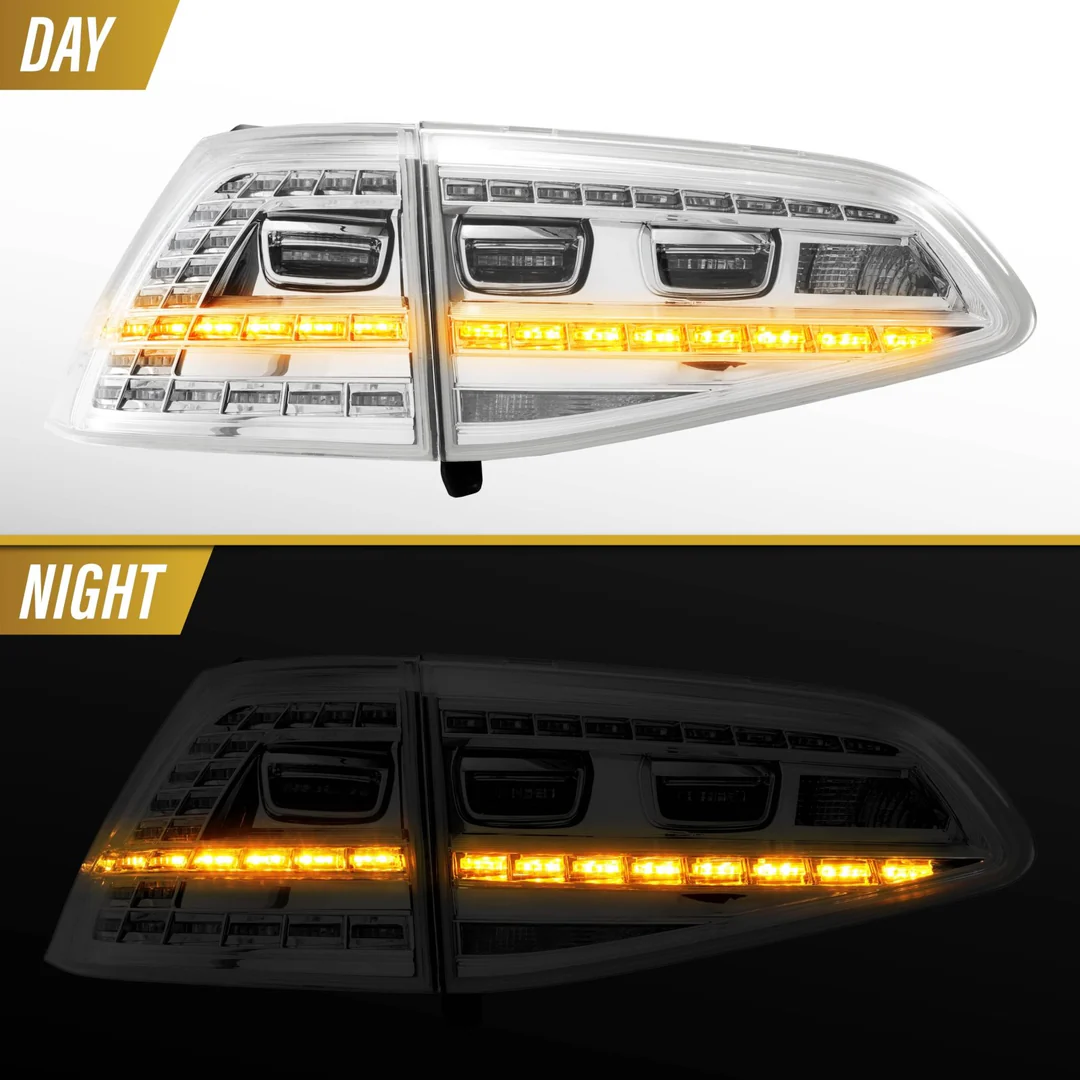 Volkswagen MK7 GTI Premium Euro Style All Clear Lens LED Tail Lights (2015-2017) - With OBD Coder