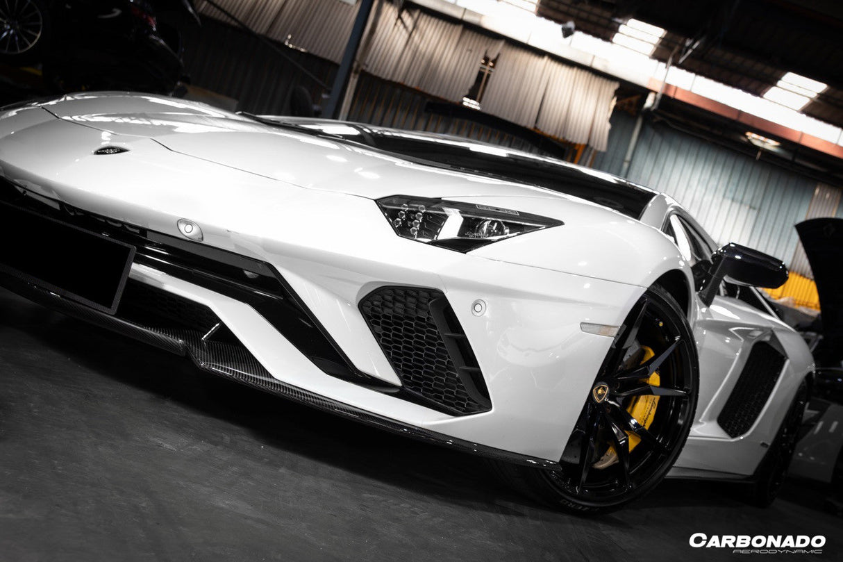 2017-2021 Lamborghini Aventador Autoclave Carbon Fiber Front Lip Carbonado OEM Fits: LP740 Coupe | Roadster