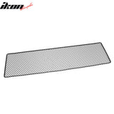 Front Bumper Hood Grille Insert Assembly Replacement Universal Woven Mesh LockCrimp Style Black Stainless Steel