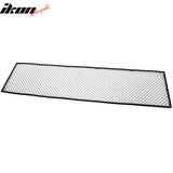 Front Bumper Hood Grille Insert Assembly Replacement Universal Woven Mesh LockCrimp Style Chrome Stainless Steel
