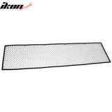 Front Bumper Hood Grille Insert Assembly Replacement Universal Woven Mesh LockCrimp Style Chrome Stainless Steel