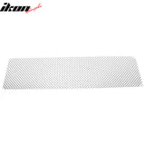 Front Bumper Hood Grille Insert Assembly Replacement Universal Woven Mesh Style Chrome Stainless Steel