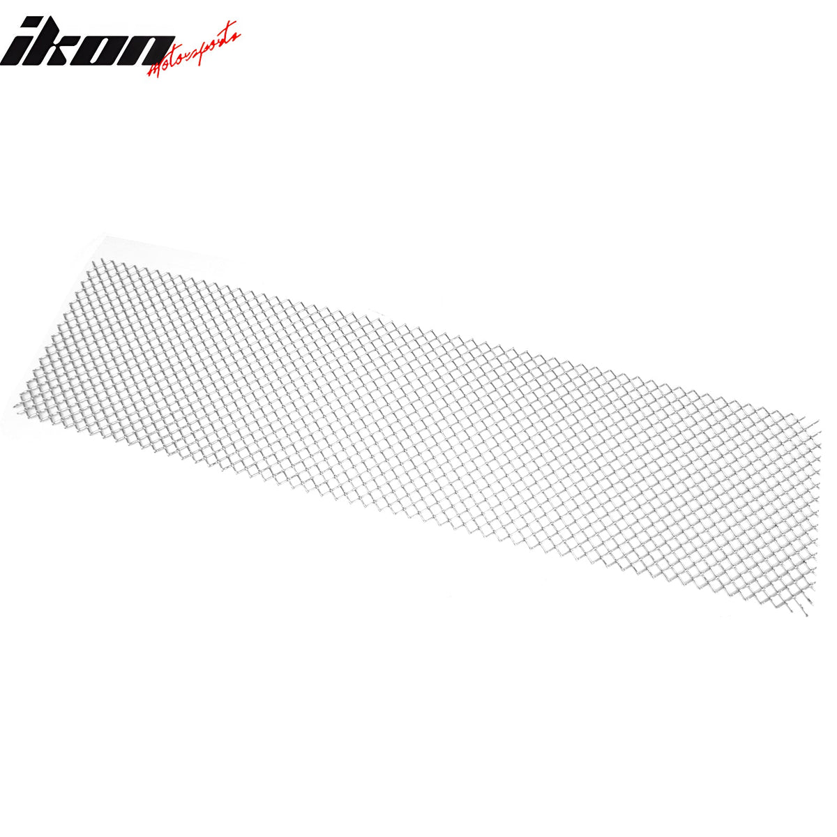 Front Bumper Hood Grille Insert Assembly Replacement Universal Woven Mesh Style Chrome Stainless Steel