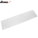 Front Bumper Hood Grille Insert Assembly Replacement Universal Woven Mesh Style Chrome Stainless Steel