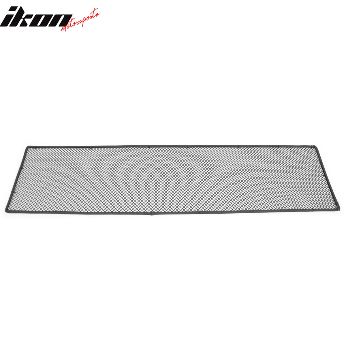 Universal 1'X4' Sheet Front Grille Black Stainless Steel Woven Mesh Lock Crimp