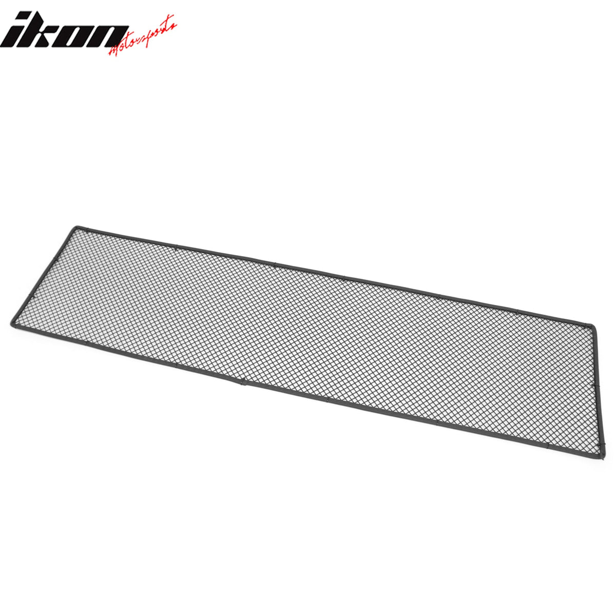 Universal 1'X4' Sheet Front Grille Black Stainless Steel Woven Mesh Lock Crimp