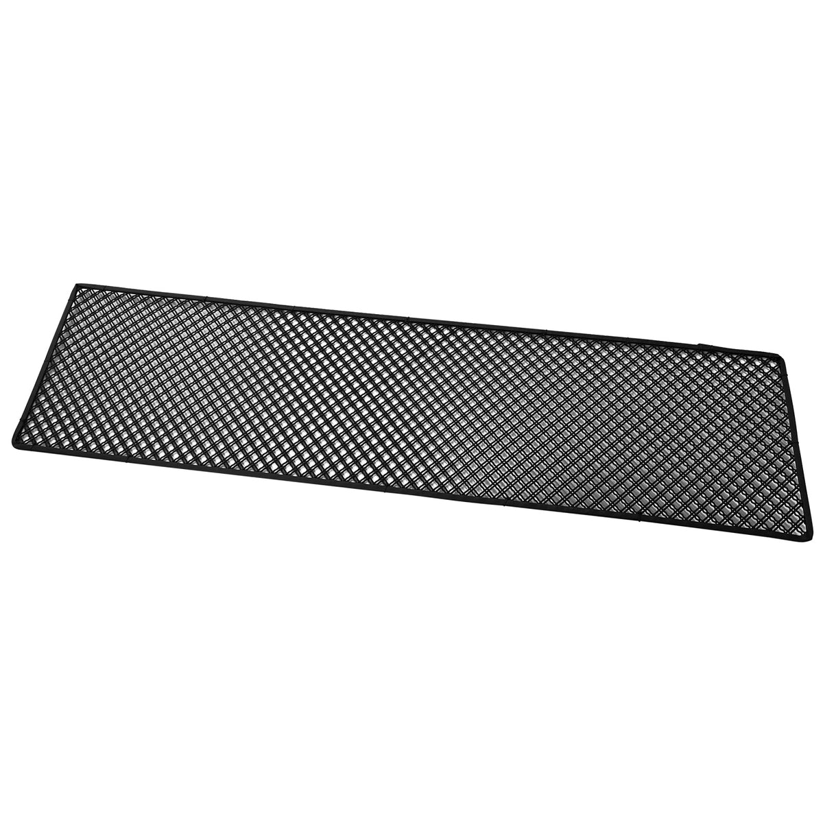 Universal Woven Mesh Lock Crimp Style Front Grille Cover Stainless Steel Black