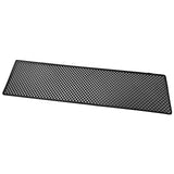 Universal Woven Mesh Lock Crimp Style Front Grille Cover Stainless Steel Black