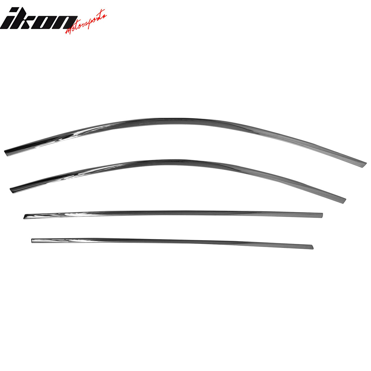 2007-2012 Hyundai Santa Fe Window Visors Vent Wind Rain Sun Guards Deflectors ABS Plastic Chrome 4PCS