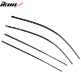 2007-2012 Hyundai Santa Fe Window Visors Vent Wind Rain Sun Guards Deflectors ABS Plastic Chrome 4PCS