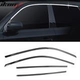 2005-2009 Hyundai Tucson Window Visors Vent Wind Rain Sun Guards Deflectors ABS Plastic Chrome 4PCS