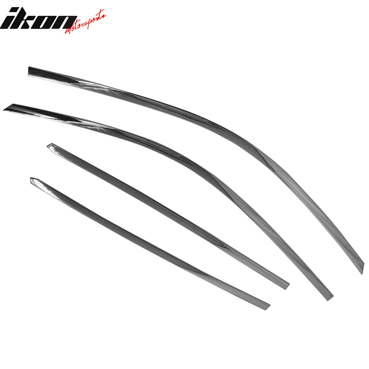 2005-2009 Hyundai Tucson Window Visors Vent Wind Rain Sun Guards Deflectors ABS Plastic Chrome 4PCS