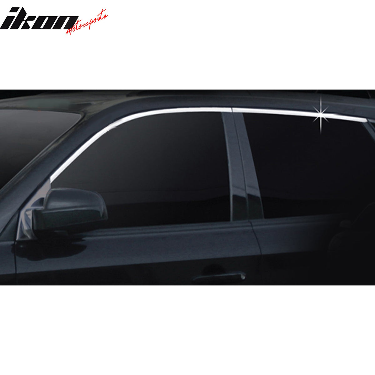 2005-2009 Hyundai Tucson Window Visors Vent Wind Rain Sun Guards Deflectors ABS Plastic Chrome 4PCS