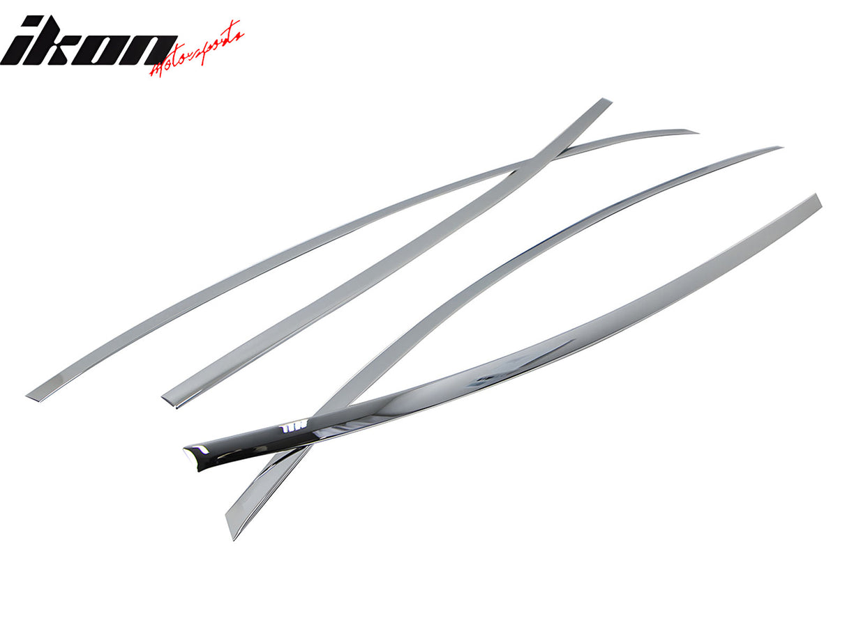 2012-2015 Kia Rio 4-Door Chrome 4PCS RH LH Window Top Molding Trim ABS