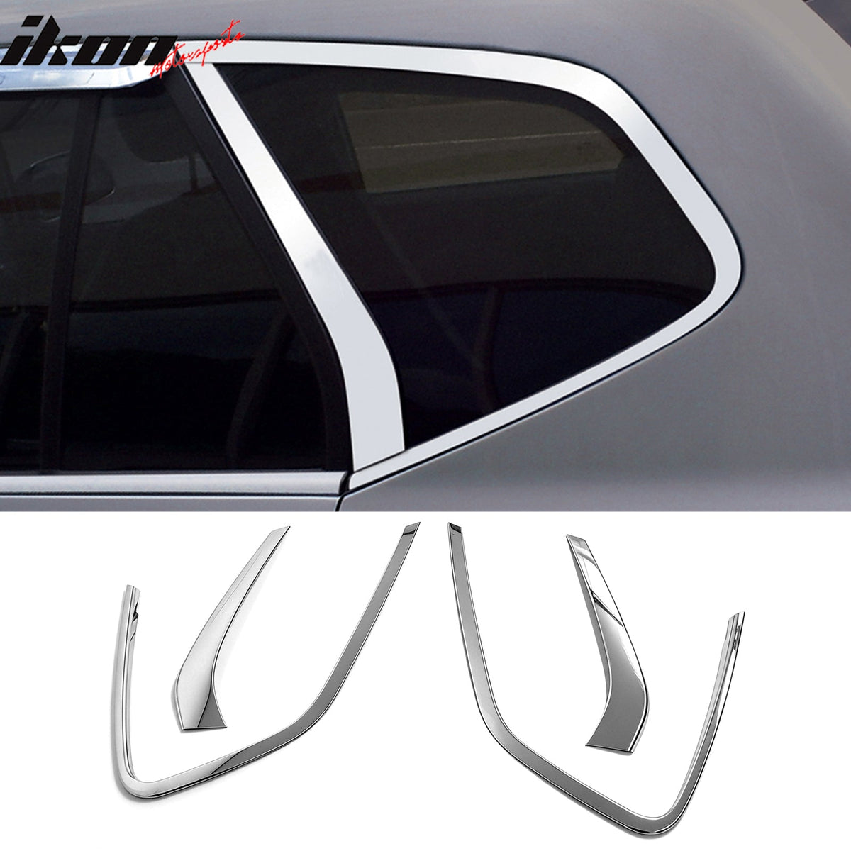 2007-2012 Kia Rondo Chrome 2PCS Window C Pillar Molding Trims ABS