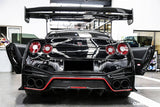 2012-2023 Nissan GTR R35 DBA  EBA BKSS Style Carbon Fiber Rear Diffuser Canards