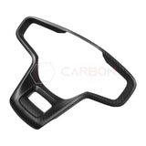 Real Carbon Fiber Steering Wheel Button Trim Cover For 2021+ Bronco
