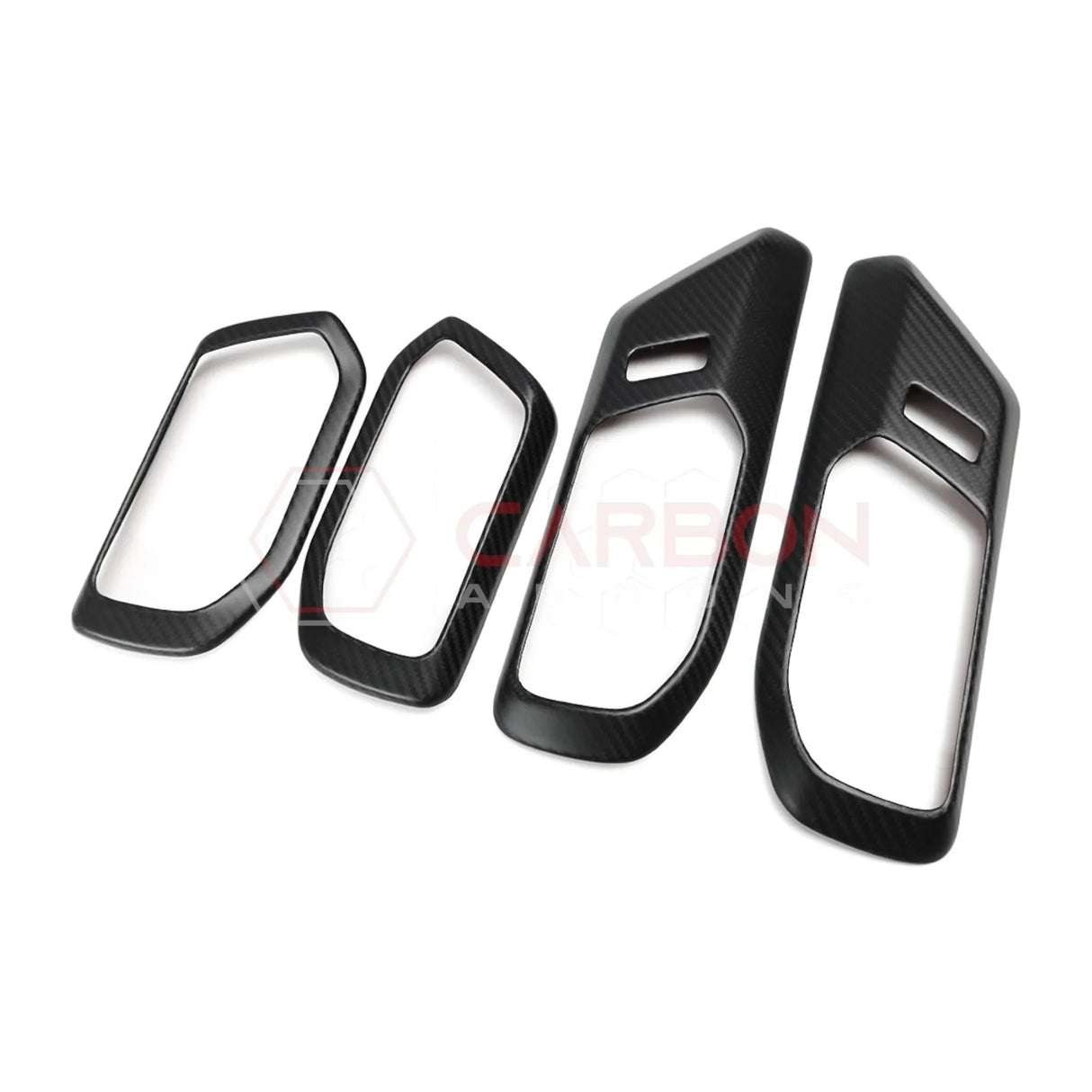 Real Carbon Fiber Interior Door Handle Trim Covers For 2021+ Ford Bronco