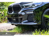 AutoTecknic Performance Dry Carbon Front Lip Set - BMW G06 X6 M-Sport