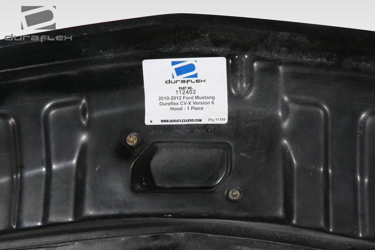 2010-2012 Ford Mustang Duraflex CVX Version 6 Hood - 1 Piece