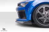 2016-2018 Chevrolet Camaro V8 Duraflex Grid Front Bumper Air Duct Extensions Add Ons Spat Extensions - 2 Piece