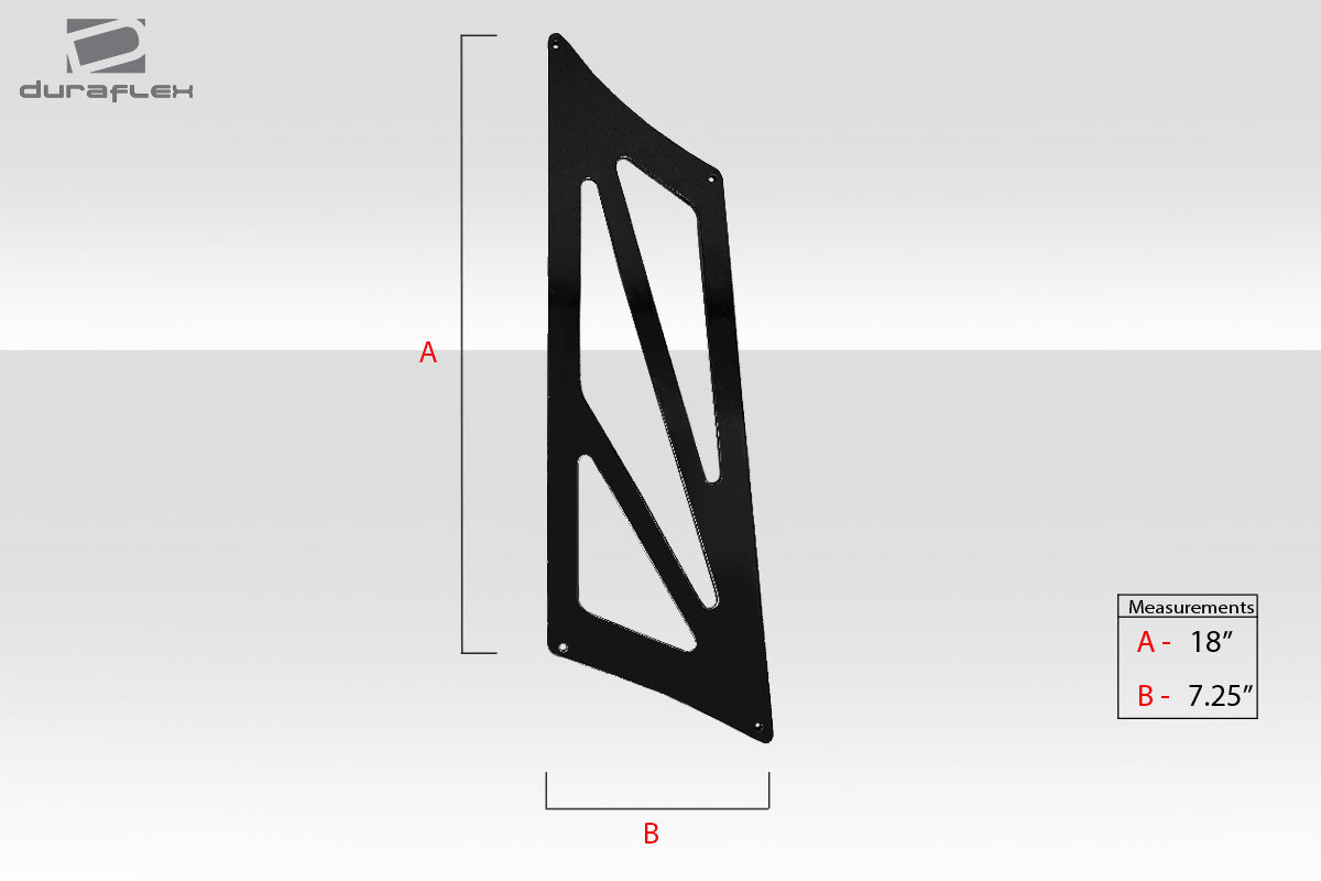 Universal 66" Duraflex VRX V1 Tall Wing Complete Kit - 9 Piece