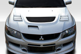 2003-2006 Mitsubishi Lancer Evolution 8 9 Duraflex C-1 Hood - 1 Piece
