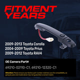 Exterior Door Handle Black Primed Replacement for Toyota Corolla (09-13), Prius (04-09), RAV4 (09-12) OE Part # 69210-02110-C1, 69210-12320-C1 | Front Left Driver Side w/ Keyhole Cap
