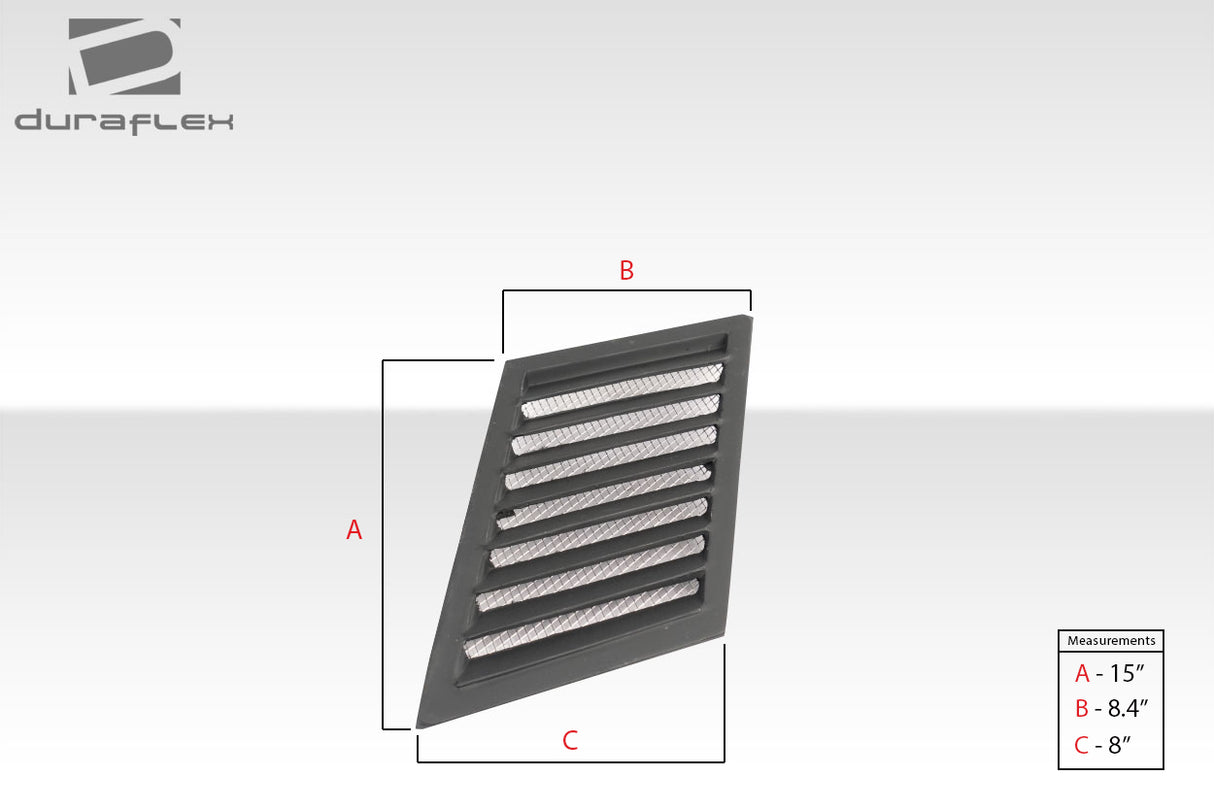 Universal Duraflex Trackstar 1 Hood Vents - 3 Piece